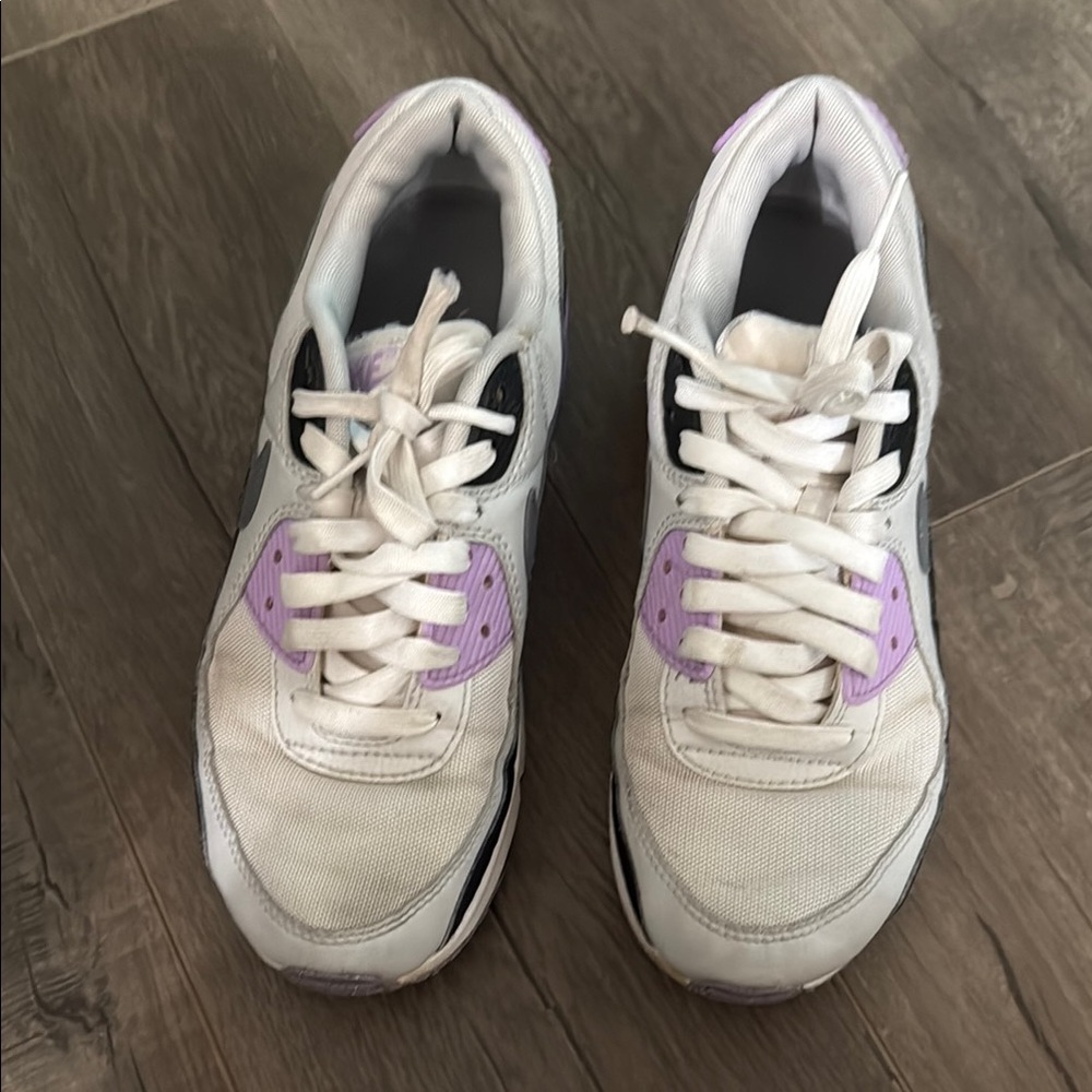 Women's White and Purple Sneakers